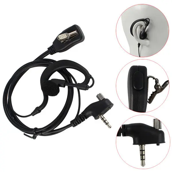 

Black C-Type Ear Hook Earpiece for Vertex VX160 VX180/400/210/300 walkie talkie