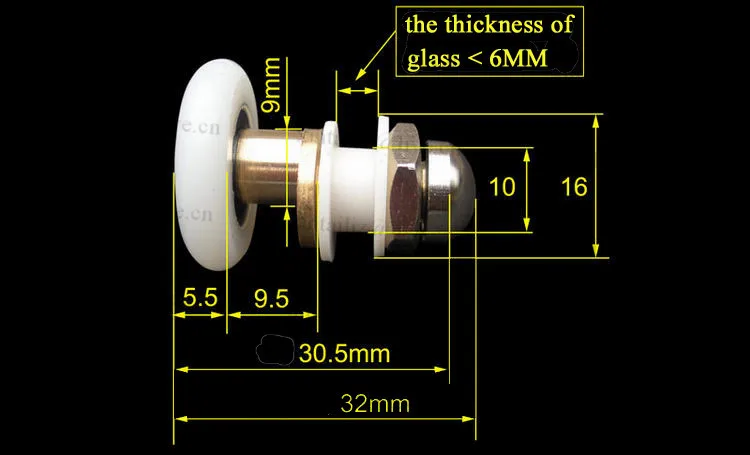 [YSL-DZ] медное стекло для душевой двери раздвижные роликовые колеса для ванной круглые подшипники с покрытием PA роликовый шкив