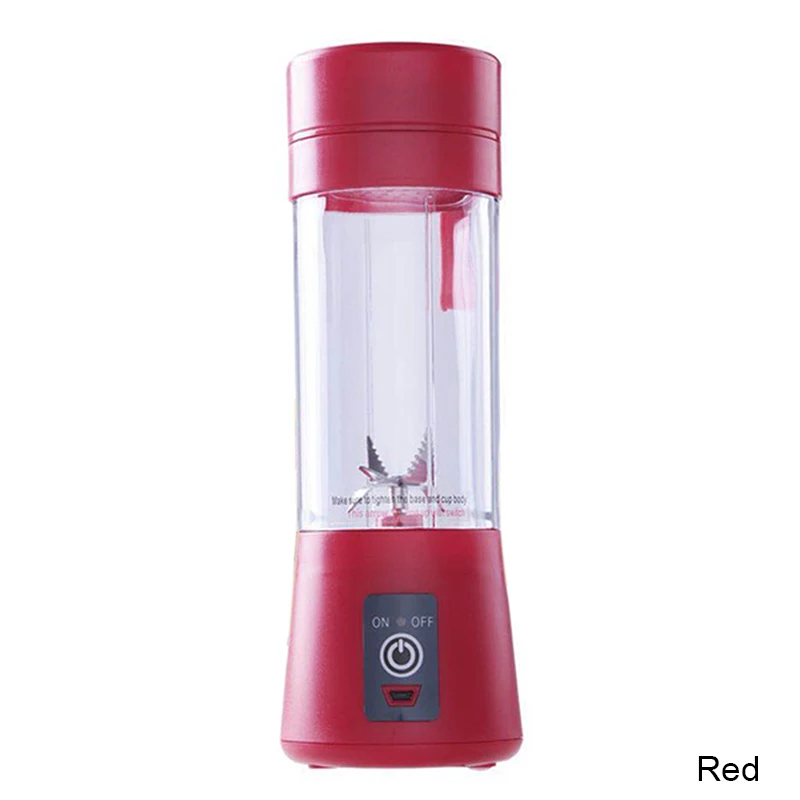 380 мл портативный сок блендер USB соковыжималка чашки многофункциональный Миксер для фруктов шесть лезвий смешивая машина смузи детское питание дропшиппинг - Цвет: red