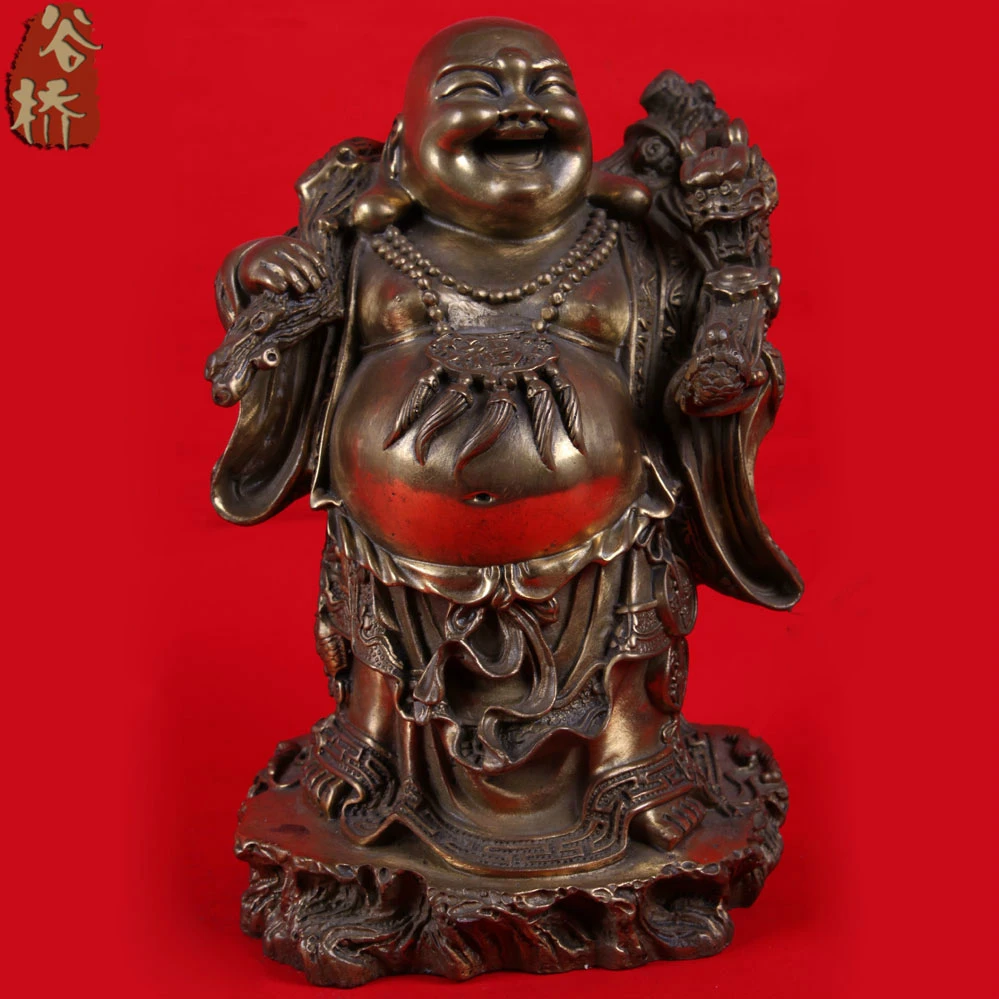 

Bronze sculpture, laughing buddha crafts lucky buddha maitreya buddha bronze sculpture, decoration