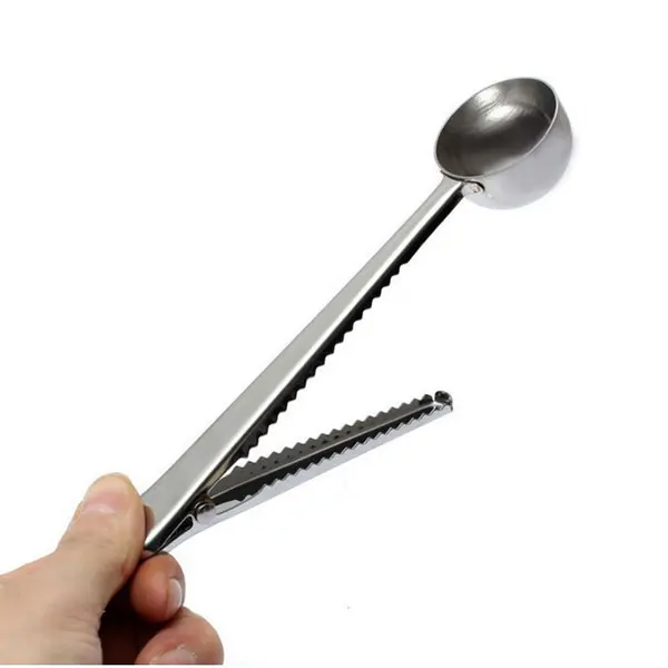 

Multifunction Stainless Steel Coffee Scoop With Clip Coffee Tea Measuring Cup Ground Coffee Scoop Spoon LXY9 DE1717
