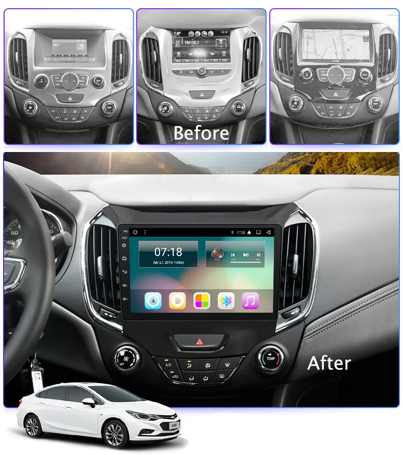 Clearance 9" 2.5D IPS Android 8.1 Car DVD GPS Player For Chevrolet Cruze Car Radio Stereo Head Unit with Navigation 4