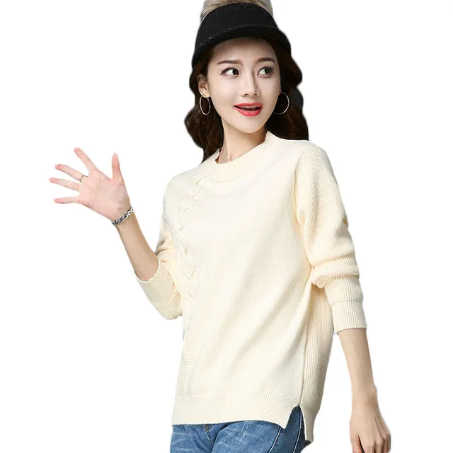 Best Price Autumn Winter 2018 New Fashion Women's Knitting Sweater Korean Loose Solid Color Round Neck Pullover Female Coats Tops YL323 Best Price Autumn Winter 2018 New Fashion Women's Knitting Sweater Korean Loose Solid Color Round Neck Pullover Female Coats Tops YL323