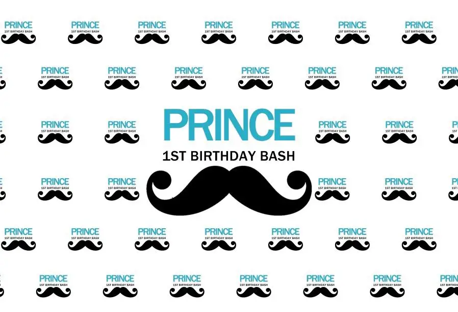

Laeacco Prince Backdrops For Photography Little Man 1 Birthday Mustache Pattern Photographic Backgrounds Photocall Photo Studio