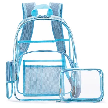 

New Fashion Pvc Clear Transparent Women Backpacks Waterproof Pure Candy Color Jelly Lady Bag for Summer Vacation Holiday Out