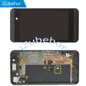 

100% warranty LCD Display with Touch Screen Digitizer + Frame Assembly For BlackBerry Z10 4G version free shipping; 5pcs/lot