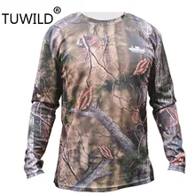 Открытый bionic Быстросохнущий круглый вырез с длинными рукавами футболка мужчины и женщины Охота камуфляж футболка альпинизм легкий