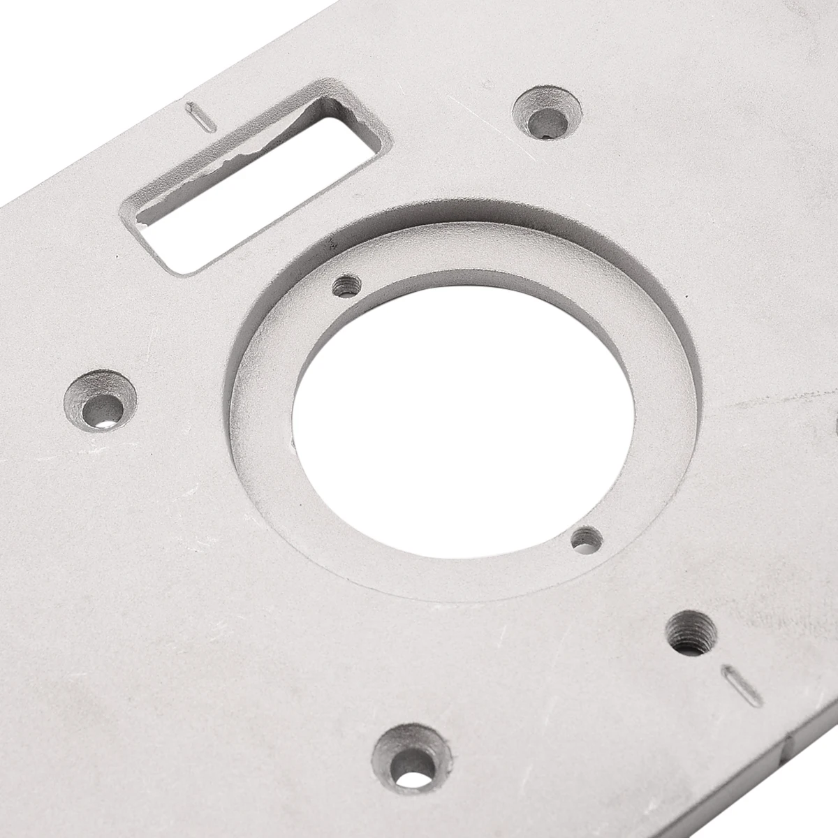 Aluminum Metal Router Table Insert Plate with Insert Rings Screws DIY Multifunctional Woodworking Tools Mayitr