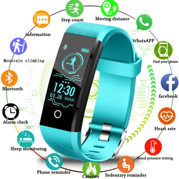 

LIGE 2019 New Smart Wristband Heart Rate Fitness Tracker Men women Blood Pressure Oxygen Waterproof Sport Smart bracelet watch