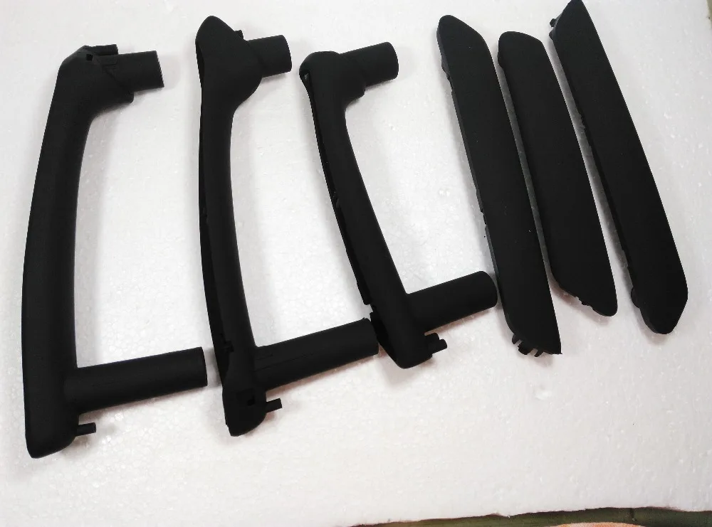 6pcs/set Black Interior Door Handle With Trim For Volkswagen Passat B5