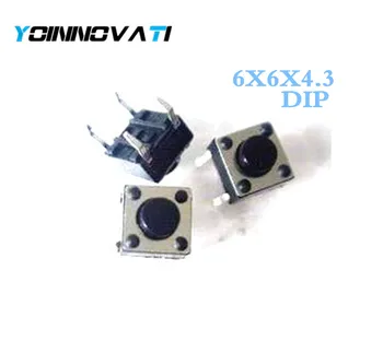 

1000pcs 6X6X4.3 DIP Tactile Tact Mini Push Button Micro Momentary 6*6*4.3mm Best quality