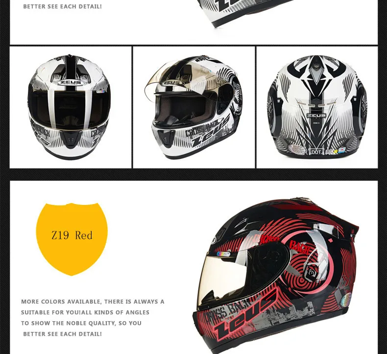Top Zeus Motorcycle Helmet Motocross 