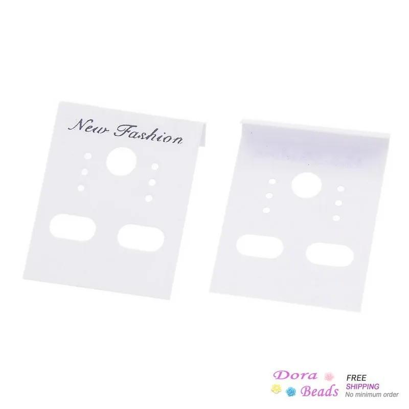 Earrings Jewelery Display Cards White 39mm x 30mm 8.5mm 200PCs (B80105) | Украшения и аксессуары