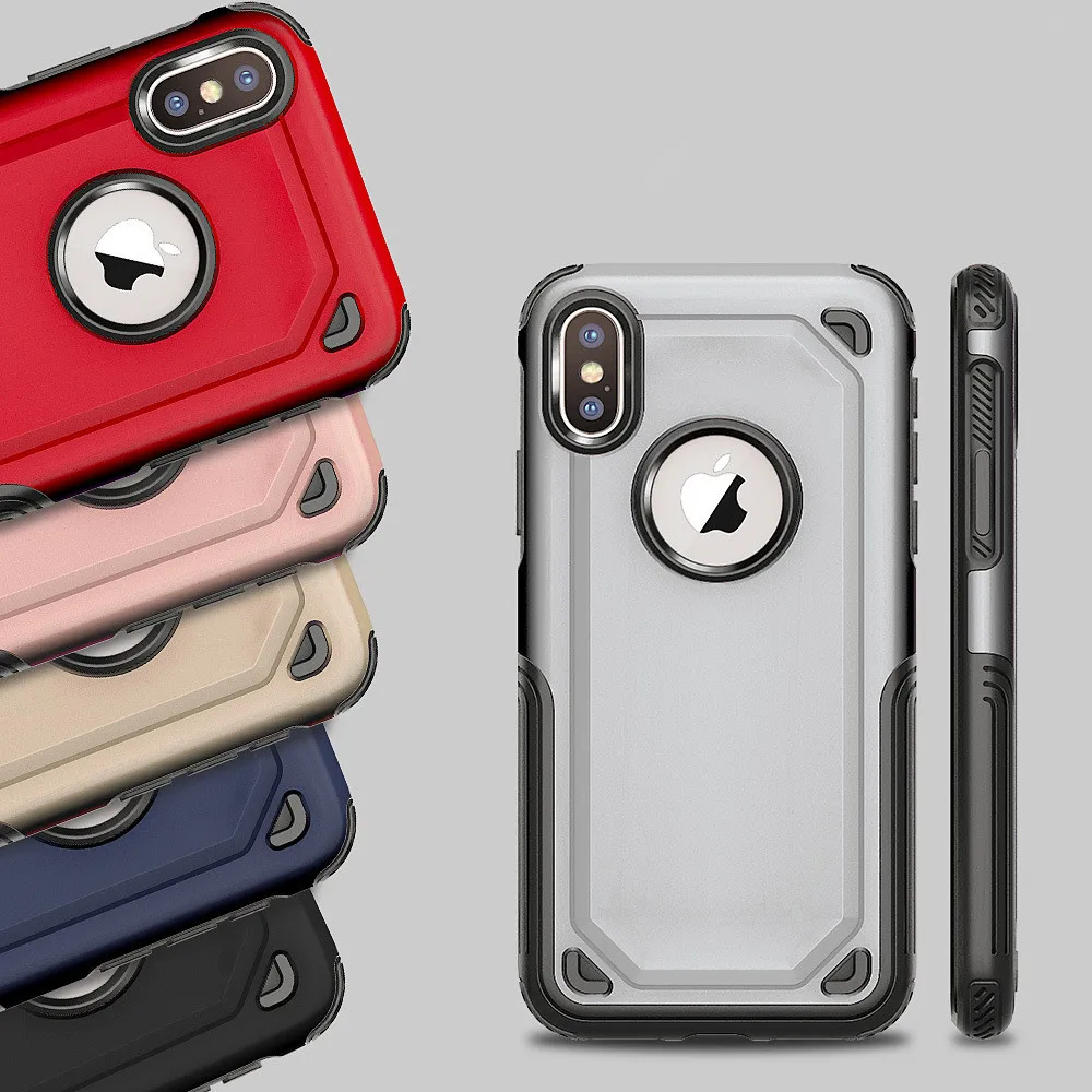 

Luxury Case for iPhone 8 7 6 6S Plus Hybrid Shockproof Armor Rubber Hard PC+TPU Protective Cover For iPhone X XS MAX XR Case