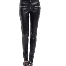 Горячая распродажа! Модные короткие женские брюки из овчины с наружной молнией, модные облегающие брюки-карандаш высокого качества/25-31