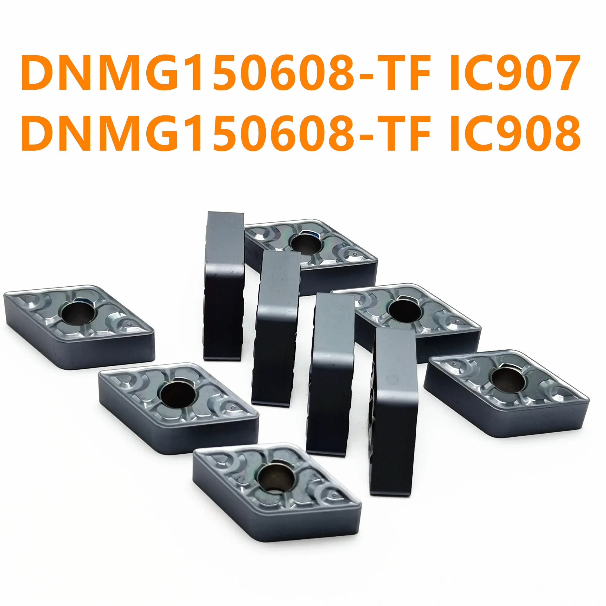 

DNMG150608 TF IC907 / 908 external turning tool hard tungsten carbide alloy blade lathe tool cutter 150608 turning blade