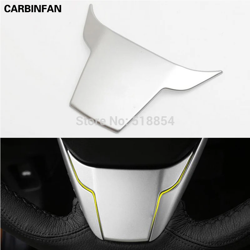 

CHROME STEERING WHEEL PANEL COVER INTERIOR SYLING BADGE TRIM BEZEL ACCENT GARNISH MOLDING FIT FOR 2016 2017 HONDA CIVIC