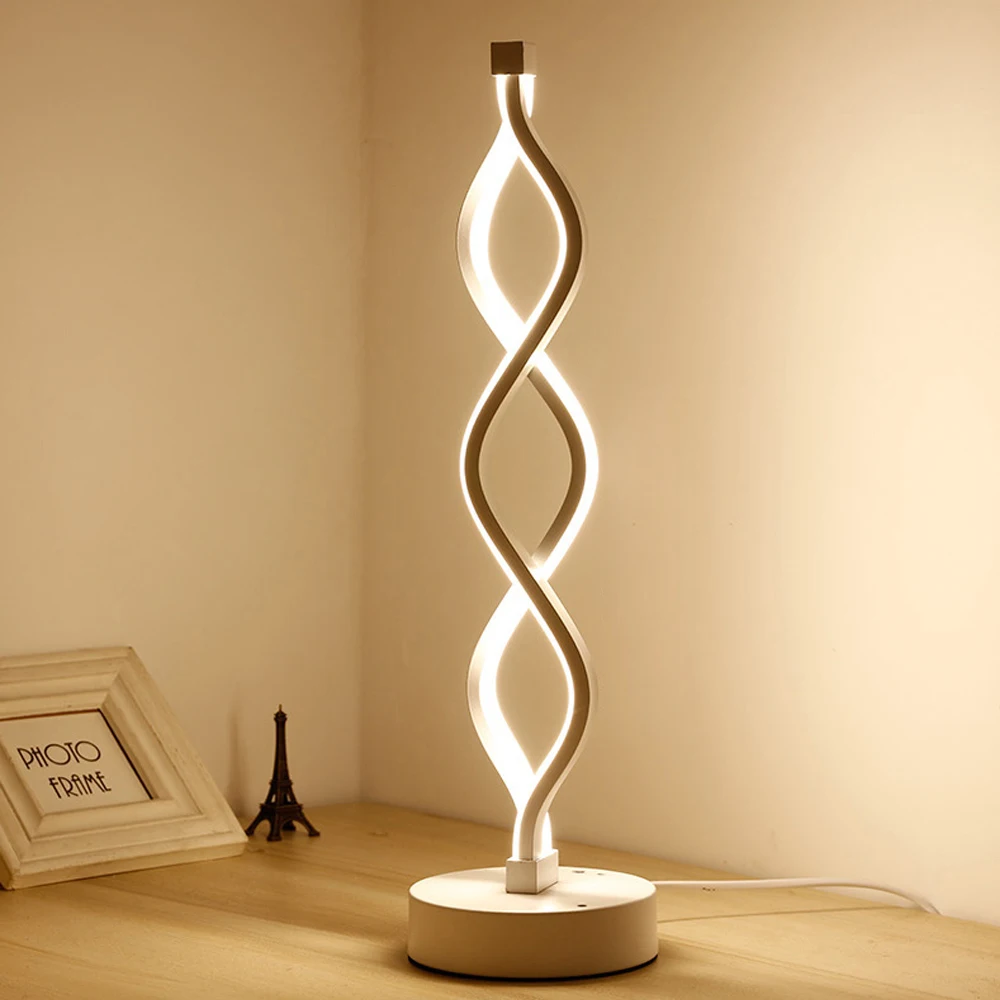 Candeeiro de Mesa Proteção para os Olhos Moderno Quarto Estudo Lâmpada Cabeceira Minimalista Acrílico Alumínio Eua - ue Plug 18 w Led 8 proteção para os olhos quarto estudo lâmpada