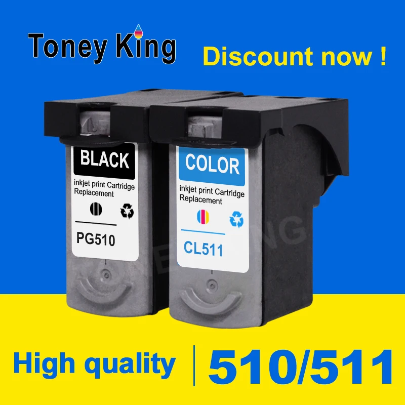 Чернильный картридж Toney King PG510XL PG 510XL CL511XL CL 511X для принтеров Canon Pixma IP2700 MP240 MP250 MP270