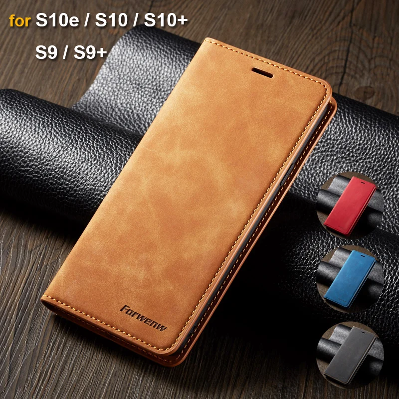 Чехол для Samsung Galaxy S10 S9 Plus S10e модный кожаный чехол кошелек с магнитной застежкой E