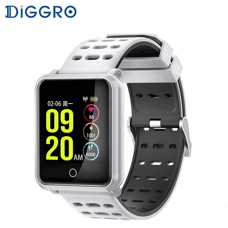 

Diggro N88 F15 Smart Watch IP68 Waterproof Color Screen Heart Rate Blood Pressure Monitor Replaceable Bracelet For Android IOS