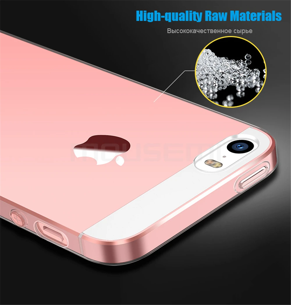 MOUSEMI For iPhone 5s se Case Silicone Transparent Clear Soft TPU Phone Cases For iPhone 5 Luxury Thin Coque 5S For iPhone Case (5)