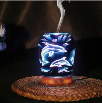 

100ml 3D Light Essential Oil Aroma Diffuser Ultra-quiet Portable Ultrasonic Humidifier Aromatherapy 12W 100 to 240V