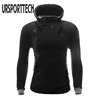 Sudadera con capucha URSPORTTECH hombres moda personalidad lado oblicuo Pull cremallera con capucha sudadera hombres primavera otoño manga larga Casual Hoody ► Foto 1/6
