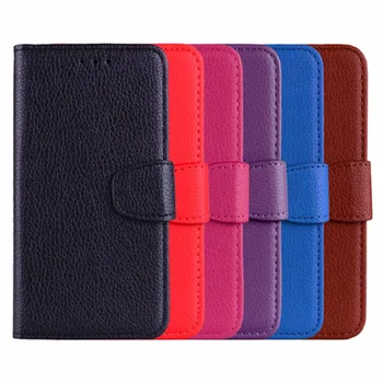

100pcs/lot free shipping Case For Xiaomi A2 Lite Soft TPU + PU Leather Lychee Wallet Case For Xiaomi Redmi 6 Pro