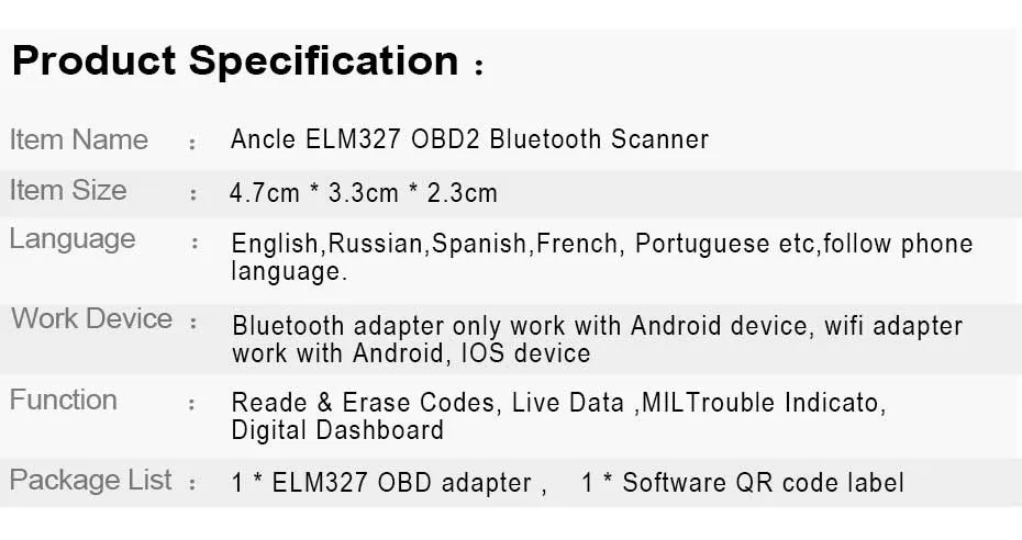 obd2 v1.5 elm 327 v 1.5 bluetooth with Russian Ancel AD100_06