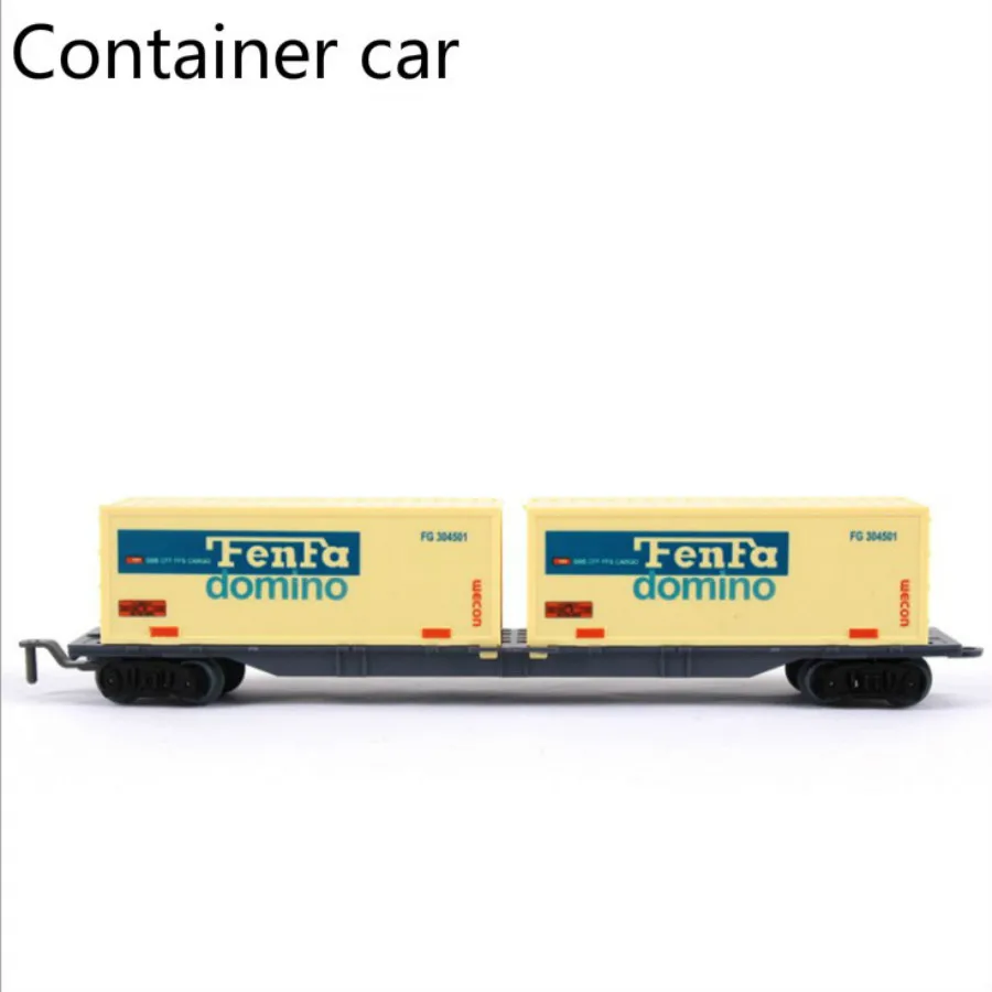 2pcs plastic train container Railroad Layout General train accessories tanker freight car coal carriage passager car (16)