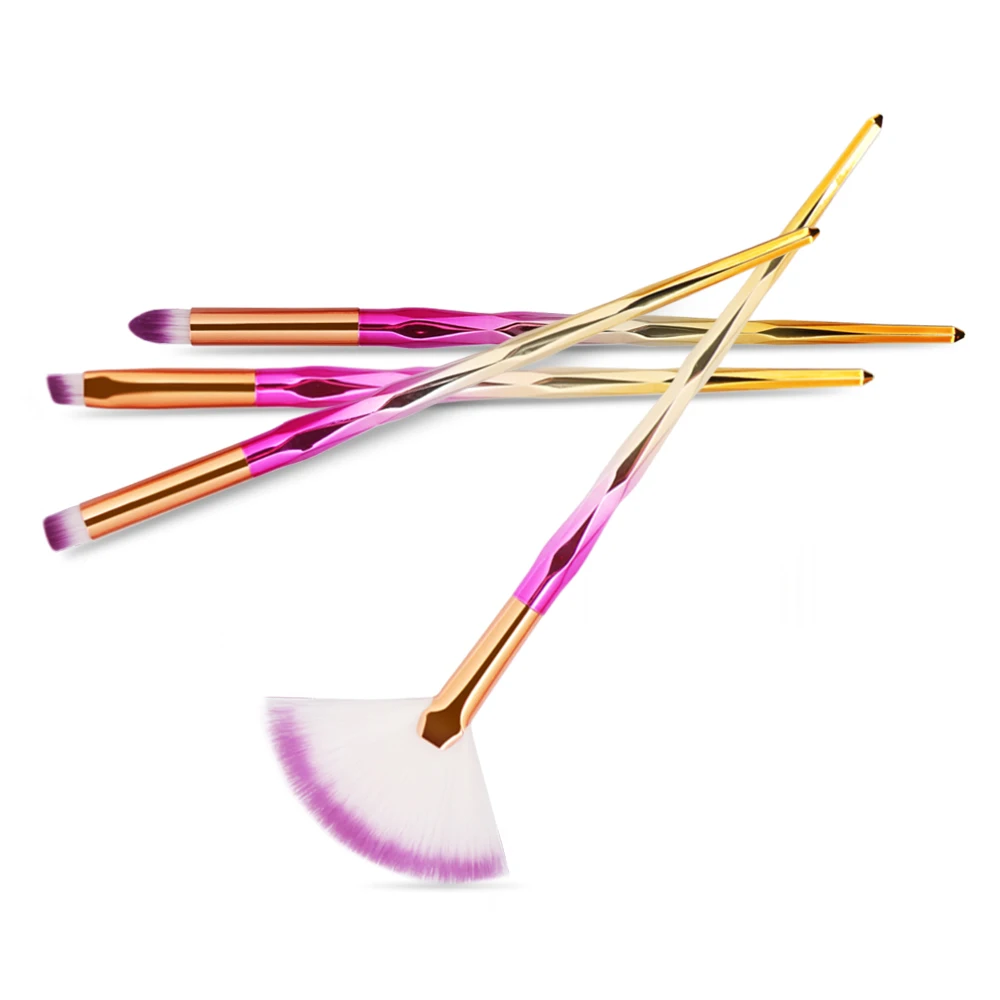 MAANGE 4PCS Eye Makeup Brushes Set Eyeshadow Fan Highlighter Brush Kit