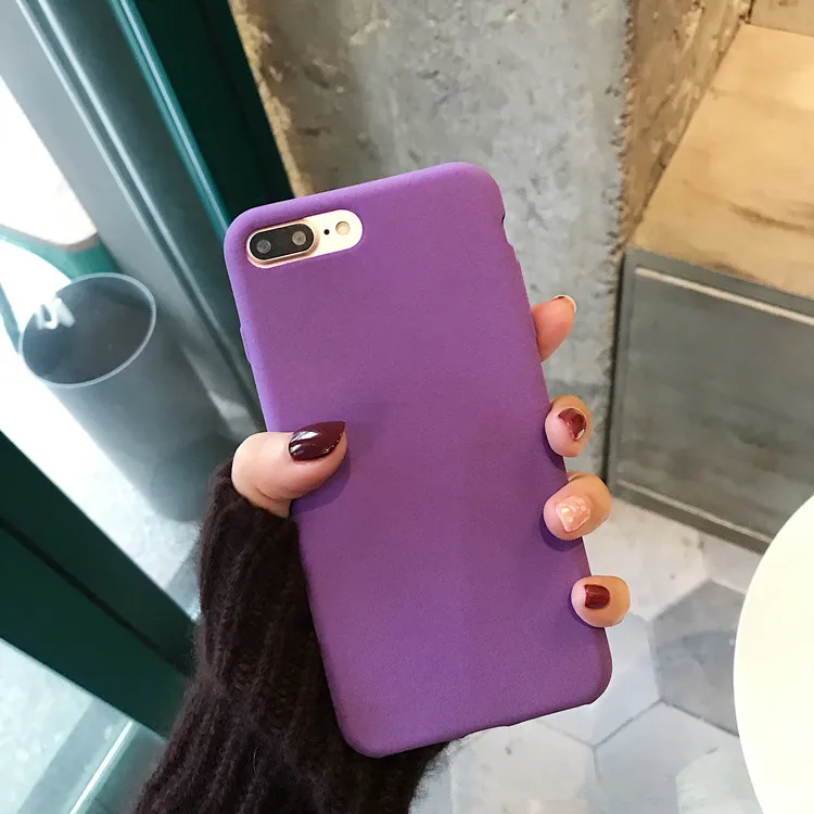 Модный Фиолетовый Мягкий ТПУ чехол Gimfun для Iphone 7 7plus 6 6s 6plus 8 X Xr Xsmax простой