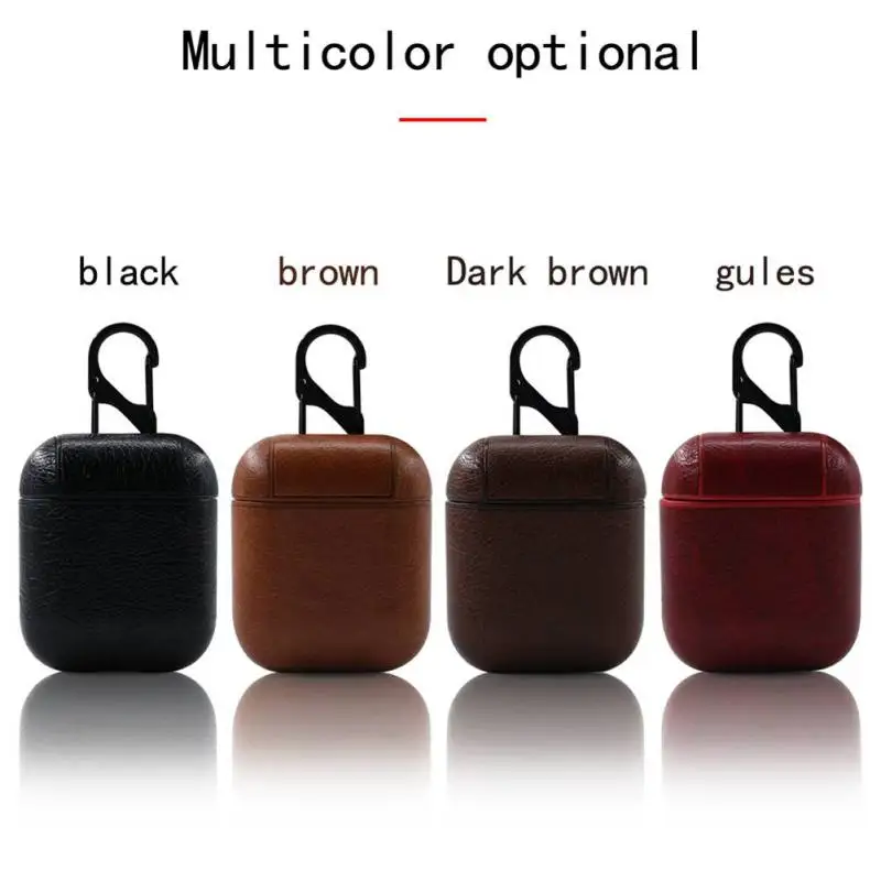 

Retro Earphone Leather Case For Apple AirPods Wireless Bluetooth Earphone Luxury Protective Cover Storage Bag