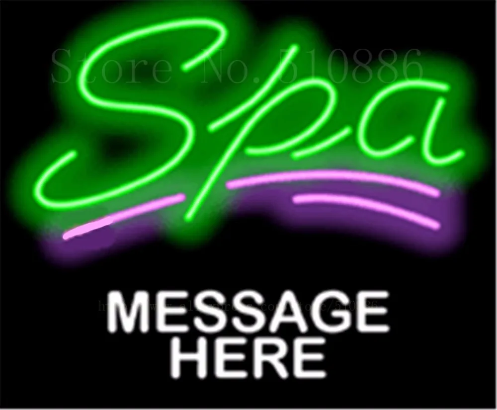 17*14 &quotSpa с неоновой вывеской настоящие стеклянные пивные бары паб световые