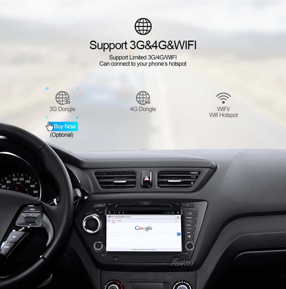 Discount Asottu KK28060 2G+32G android 8.1 car dvd gps player car radio gps navigation video player for Kia rio k2 car multimedia player 13