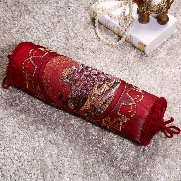 Европейский роскошный чехол для подушки в форме конфет, декоративная подушка для дома, дивана, круглая наволочка с вышитыми цветами