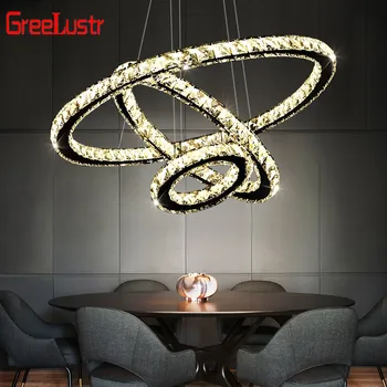 Modern Crystal Led Pendant Chandelier Lamp Luxury Diamond Hanging Lamp Mirror Stainless Steel Lighting Fixture luminaire luxury diamond led chandelier crystal lamp modern crystal light fixture circle hanging lustres led decorate luminaire home light