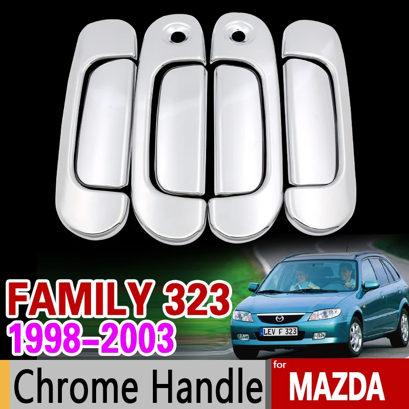 Для Mazda 323 family 1998 2003 Хромированная ручка крышка Накладка Набор для Ford Laser KN KQ 1999 2000