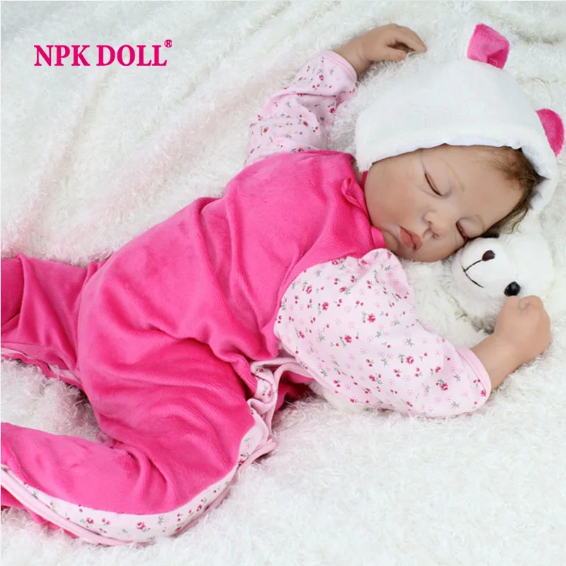 Кукла реборн NPKDOLL 22 дюйма Реалистичная кукла младенец для сна Милая Спящая