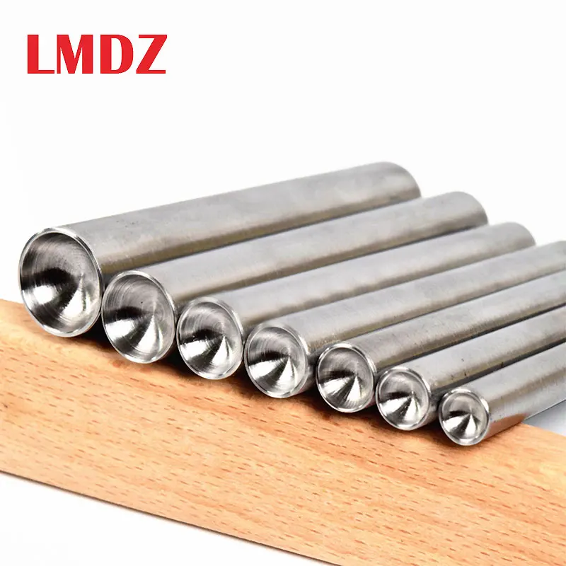 

LMDZ 1Pcs Mushroom Domed Snap Rivet Setting Tool Steel for Spike Studs Punch Hand Tool Leathercraft Punching 3-10mm