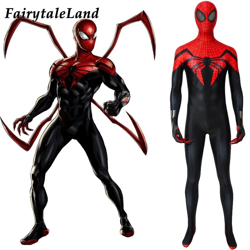 

Superior Spider-man Jumpsuit Cosplay Superhero marvel comics Cosplay Costume Spandex Spider man Outfit