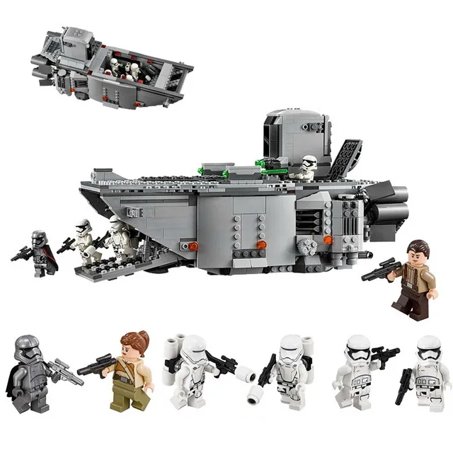 Star Wars First Order Transporter Model Building Blocks Bricks Toys Compatible With LegoINGly Starwars 75103 Children Model