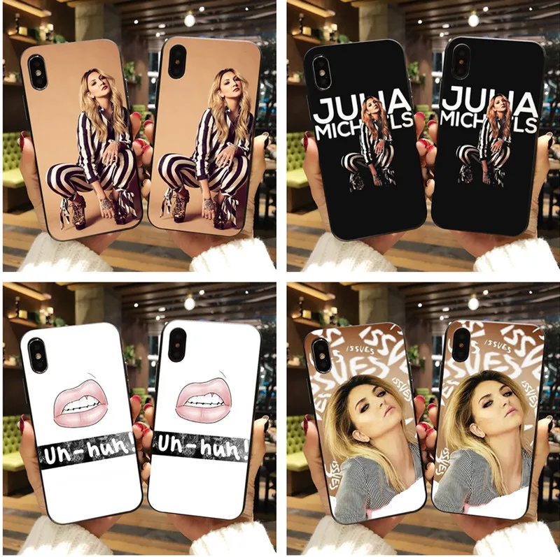 

Julia Michaels fashion Case Cover for Samsung Galaxy S8 S9 PLUS S5 S6 S7 Edge for iPhone X 8 7 6 6S Plus 5 5S phone cases
