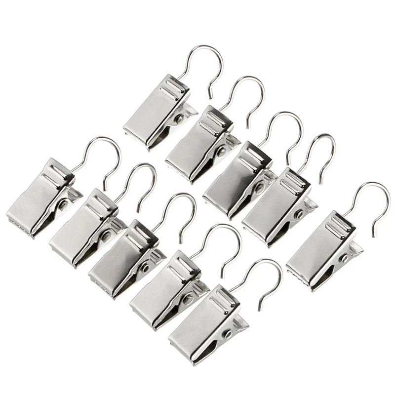 Buy 10pcs Heavy Duty Curtain Clips W Hook Bath Shower