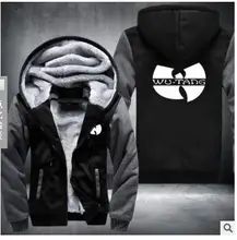 2017 New Winter Men’s Hoodies Wu Tang Printed Thicken Pullover Sweatshirt Men Sportswear Fashion Clothing USA Size S-6XL