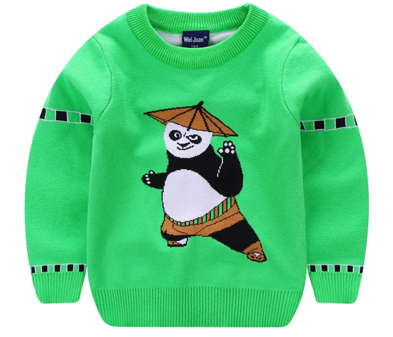 Зимний Детский свитер, хлопковый кардиган для мальчиков, мультяшный вязание свитер с узорами для детей