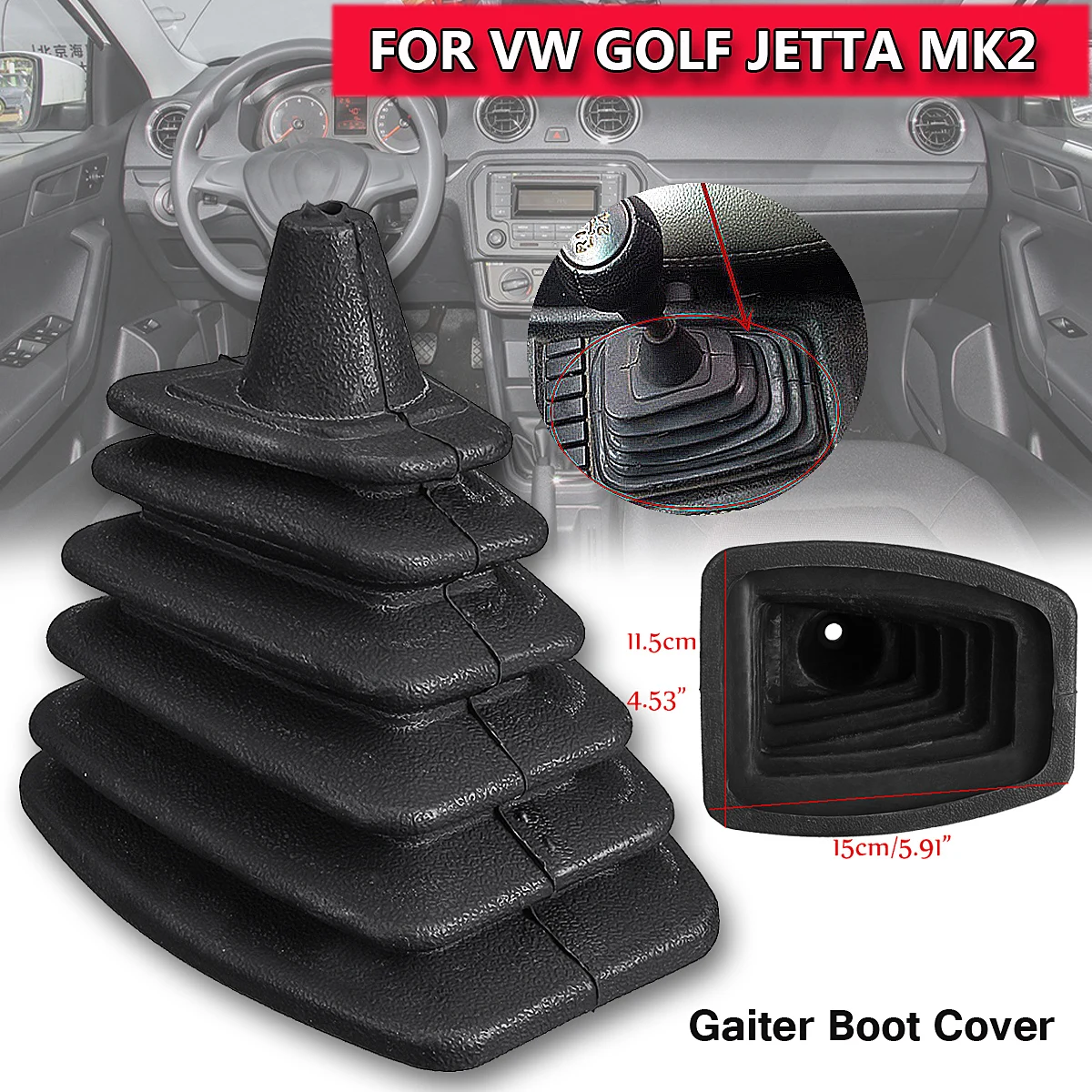 Car Gear Shift Collar Gaiter Boot Cover Soft Rubber Dustproof Soft