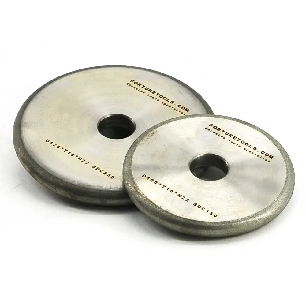 One piece flat wheel with round edge radius 5 electroplated diamond and CBN grinding wheel for metal and non metal sharpening DZ One piece flat wheel with round edge radius 5 electroplated diamond and CBN grinding wheel for metal and non metal sharpening DZ
