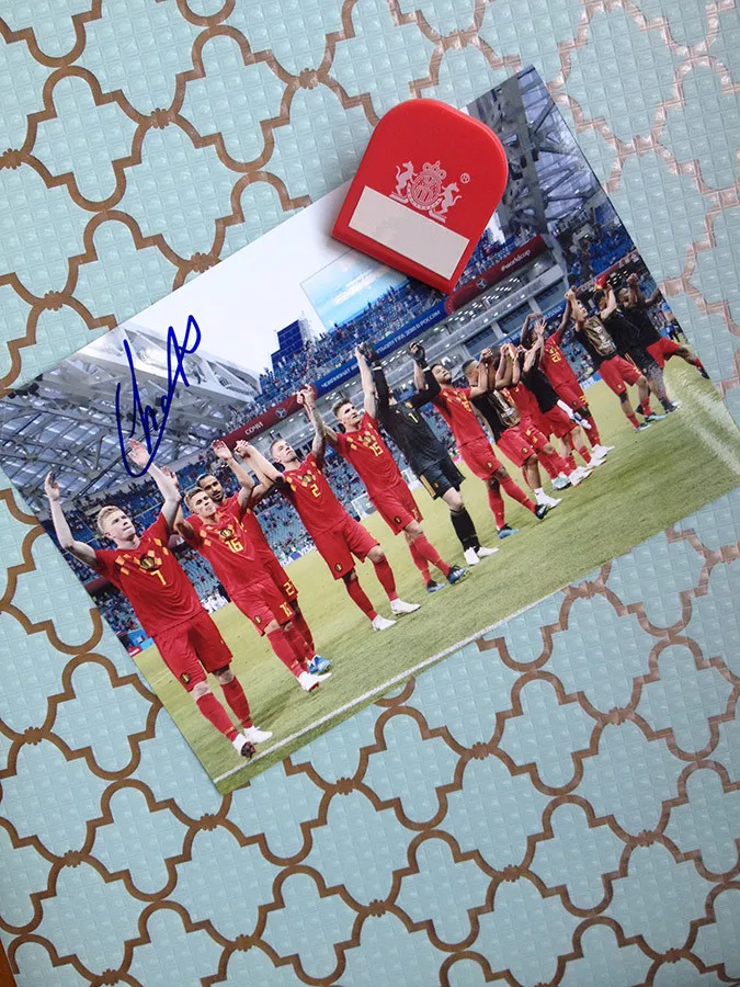 hand signed Kevin De Bruyne autographed photo World Cup Russia 5*7 ZZAA | Дом и сад